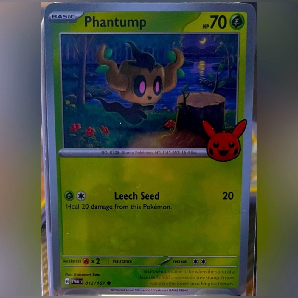 PHANTUMP 12/167 Trick or Trade 2024
Twilight Masquerade Pokemon Trading Card TCG